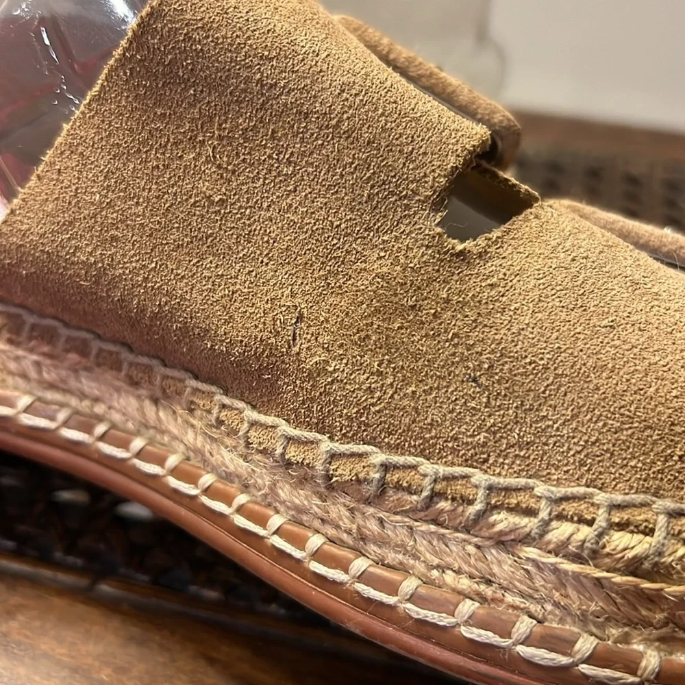 Zara Suede Genuine Leather Double Buckle Sandals - Picture 8 of 9